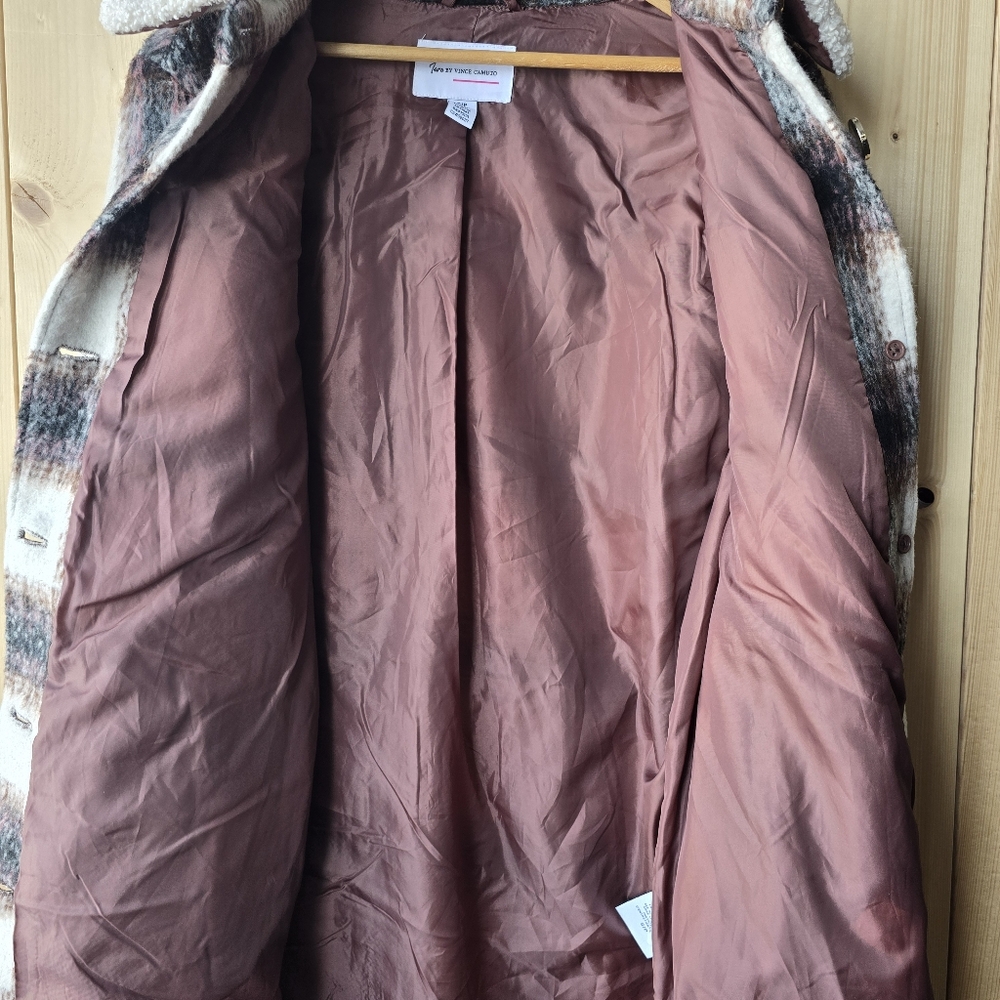 Two by Vince Camuto Wool Plaid Shacket Womens Small - Picture 12 of 13